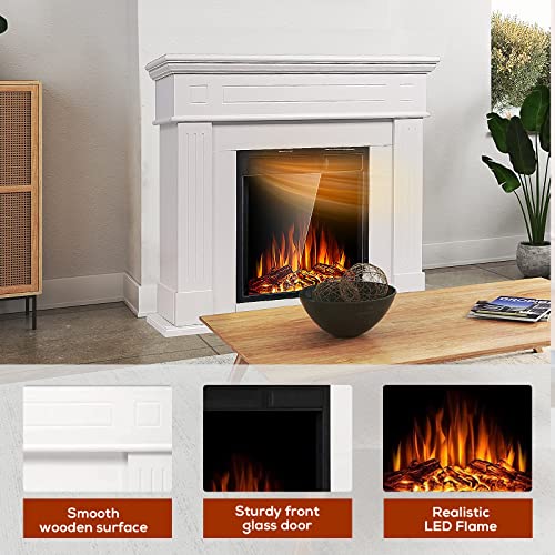 R.W.FLAME Electric Fireplace with Adjustable LED Flames
