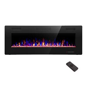 R.W.FLAME 50-Inch Recessed Electric Fireplace with Remote