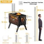 AVOFOREST Small Wood Burning Tent Stove