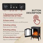 Xbeauty Electric Freestanding Infrared Fireplace Stove