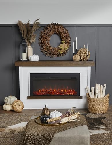 Bernice 67" Electric Fireplace with Mantel - White