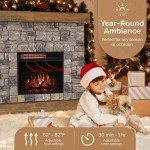 40" Raeford Electric Fireplace with Stone Mantel