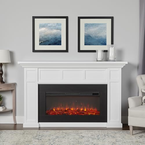 Real Flame Alcott 75” Electric Fireplace with Mantel