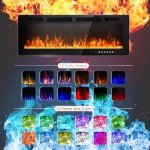 LEMBERI 42" Recessed Electric Fireplace with Remote Control