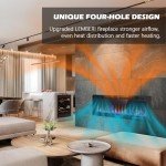 LEMBERI 42" Recessed Electric Fireplace with Remote Control