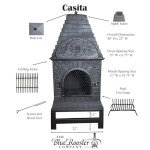 Blue Rooster Casita Grill Chiminea Outdoor Firepit
