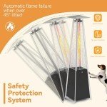 FOOWIN 48,000 BTU Pyramid Patio Propane Heater