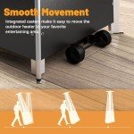 FOOWIN 48,000 BTU Pyramid Patio Propane Heater