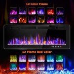 42" Recessed Wall-Mounted Electric Fireplace Heater