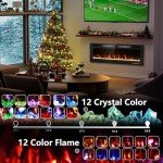 BREEZEHEAT 50" Wall-Mounted Electric Fireplace with Remote