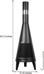 Tall Outdoor Wood Burning Chiminea Fire Pit