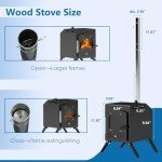 HOPUBUY Portable Wood Stove for Camping and Outdoors