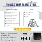 Sonret 55 Gallon Barrel Stove Kit for Camping