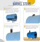 Sonret 55 Gallon Barrel Stove Kit for Camping