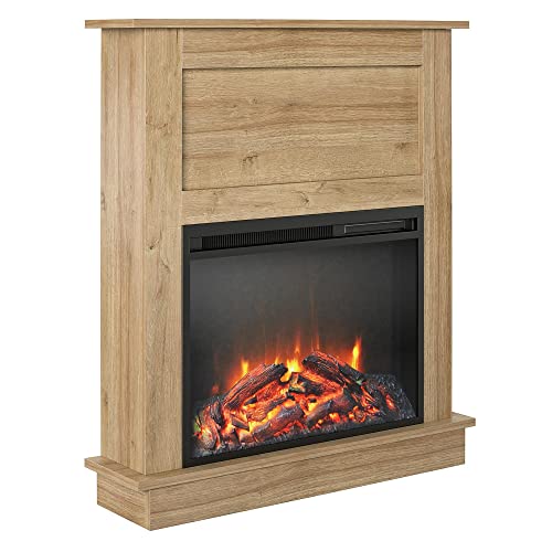 Ameriwood 32" Electric Fireplace with Mantel and Remote