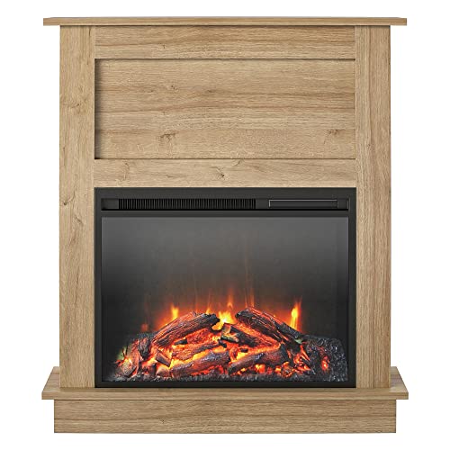 Ameriwood 32" Electric Fireplace with Mantel and Remote