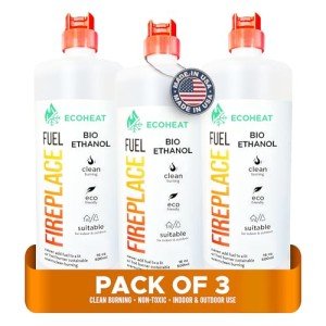 Ecoheat Bio-Ethanol Fireplace Fuel - Pack of 3