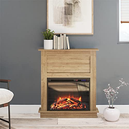 Ameriwood 32" Electric Fireplace with Mantel and Remote