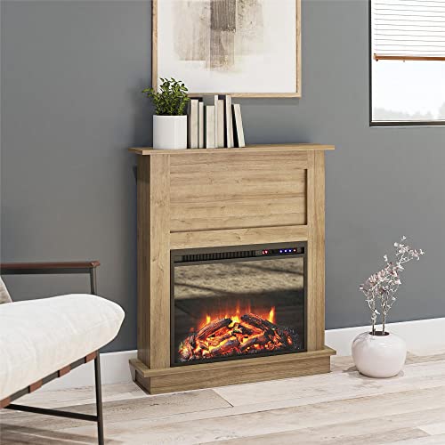 Ameriwood 32" Electric Fireplace with Mantel and Remote
