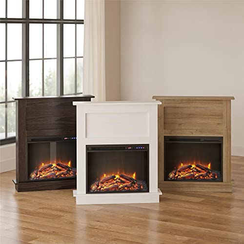 Ameriwood 32" Electric Fireplace with Mantel and Remote
