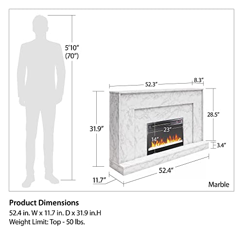 CosmoLiving 52" Electric Fireplace with Remote Control