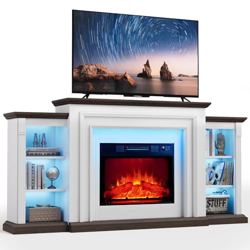 72-Inch LED Electric Fireplace with TV Stand