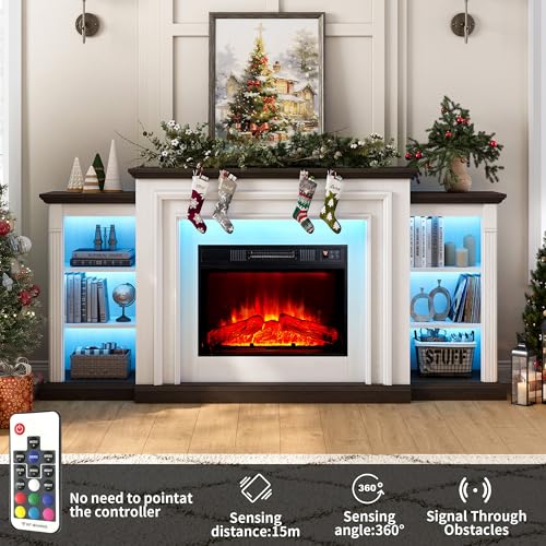 72-Inch LED Electric Fireplace with TV Stand