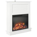 Ameriwood Home Ellsworth White Fireplace Console