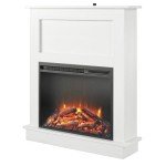 Ameriwood Home Ellsworth White Fireplace Console