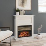 Ameriwood Home Ellsworth White Fireplace Console