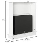Ameriwood Home Ellsworth White Fireplace Console