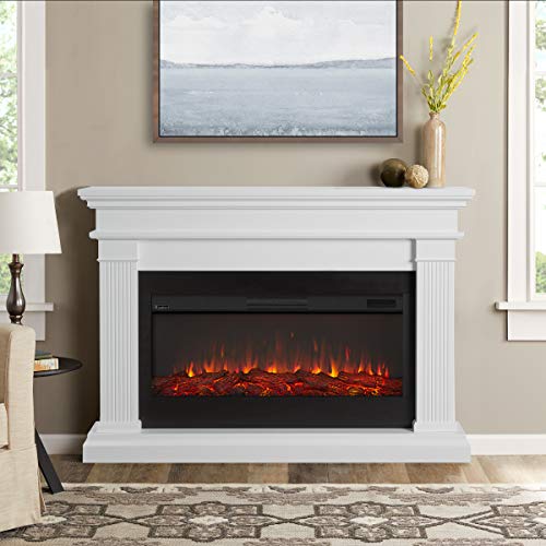 Real Flame 59" Electric Fireplace with Mantel