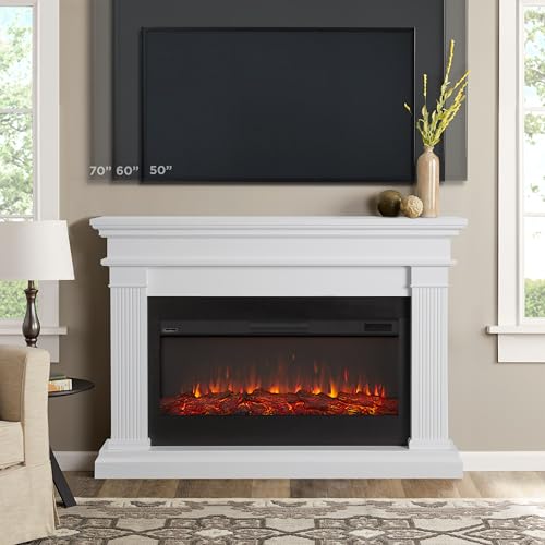 Real Flame 59" Electric Fireplace with Mantel