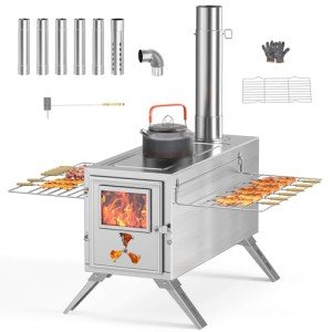 Portable Stainless Steel Camping Wood Stove