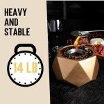 9" Gold Tabletop Fire Pit for Indoor Use