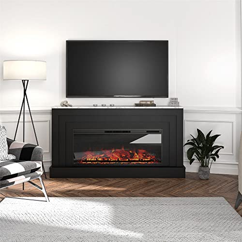 Ameriwood Lynnhaven 61" Electric Fireplace with Mantel