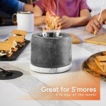 Roundfire Concrete Tabletop Ethanol Fire Pit Set