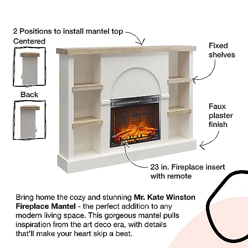 Mr. Kate Winston 56" Electric Fireplace with Mantel