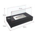Ethanol Tabletop Fireplace with Extinguisher - Black