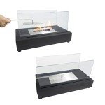 Ethanol Tabletop Fireplace with Extinguisher - Black