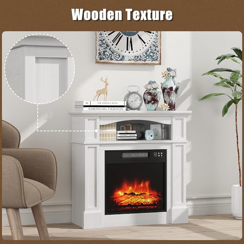 TRONLEE 32" Mantel with 18" Electric Fireplace
