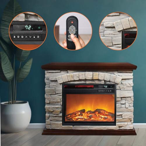 LifeSmart Large Square Faux Stone Infrared Heater