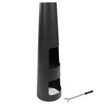 Sunnydaze 49-Inch Heavy-Duty Black Steel Chiminea