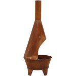 Rustic 6-Foot Mexican-Style Steel Chiminea