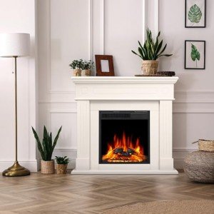 R.W.FLAME 43" Electric Fireplace Mantel TV Stand