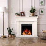 R.W.FLAME 43" Electric Fireplace Mantel TV Stand