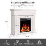 R.W.FLAME 43" Electric Fireplace Mantel TV Stand