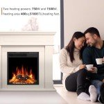R.W.FLAME 43" Electric Fireplace Mantel TV Stand