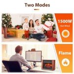 Portable Electric Fireplace Heater with 3D Flame Effect