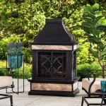 Sunjoy Heirloom Outdoor Wood Burning Fireplace